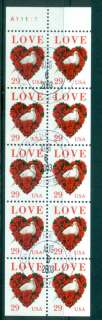 USA-1994-Sc2814-29c-Love-PA11111-Booklet-Pane-FU-lot47811