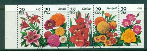 USA-1994-Sc2829-33-garden-Flowers-Booklet-pane-5-FU-lot55460