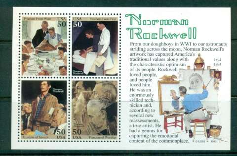 USA-1994-Sc2840-Norman-Rockwell-MS-MUH-lot55470