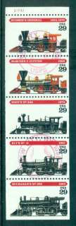 USA-1994-Sc2843-7-Locomotives-Trains-PS11111-Booklet-pane-FU-lot47789