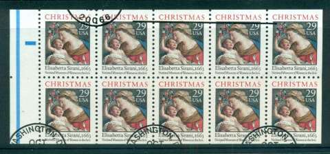 USA-1994-Sc2871Ab-Xmas-Booklet-pane-FU-lot55485