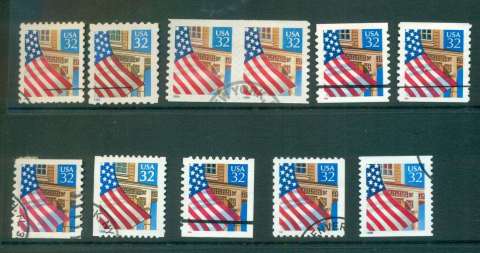 USA-1994-Sc2897-on-Flag-over-Porch-Asst-different-FU-lot55568