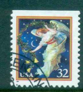 USA-1995-Sc3012-Xmas-Midnight-Angel-ex-Booklet-FU-lot47966