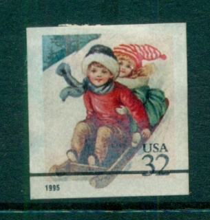 USA-1995-Sc3013-Xmas-Sleigh-FU-lot55645