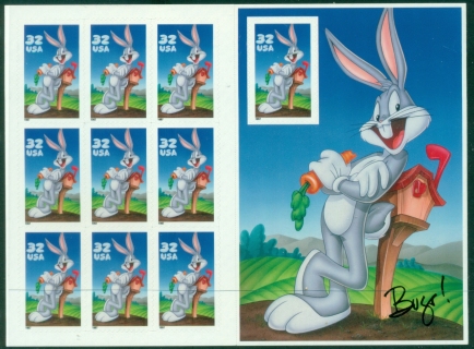 USA-1996-Bugs-Bunny-sheetlet-MUH