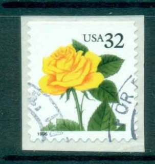 USA-1996-Sc3049-32c-Rose-ex-Booklet-FU-lot48243