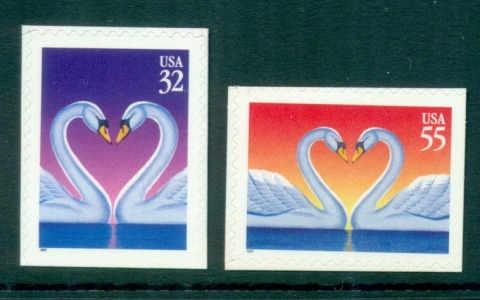 USA-1997-Sc3123-24-Love-Swans-MUH-lot55716