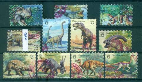 USA-1997-Sc3136a-o-Dinosaurs-1-torn-FU-lot48311