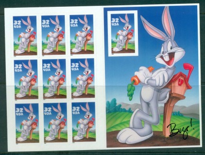 USA-1997-Sc3137-Bugs-Bunny-pane-10-MUH-lot55745