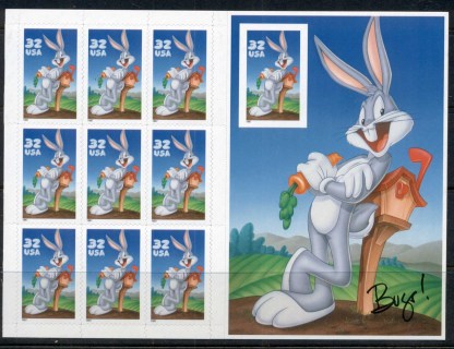 USA-1997-Sc3138-Bugs-Bunny-IMPERF-RH-pane-10-MUH