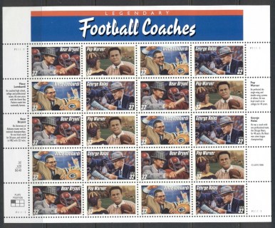 USA-1997-Sc3143-46-Legendary-Football-Coaches-pane-20-MUH