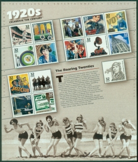 USA-1998-Celebrate-the-Century-1920s-The-Roaring-Twenties-MS-MUH-XL-Shipping