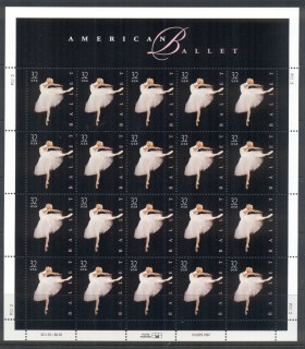 USA-1998-Sc3237-American-Ballet-pane-20-MUH