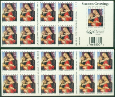 USA-1998-Xmas-Madonna-PS-booklet-MUH