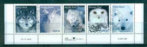 USA-1999-Sc3288-92-Arctic-Animals-PB22222-Srt-5-FU-lot48586