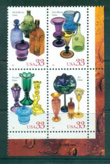 USA-1999-Sc3325-8-American-Glass-Blk-4-MUH-lot48616