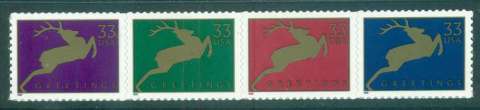 USA-1999-Sc3356-9-Xmas-Deer-Str-4-MUH-lot48657