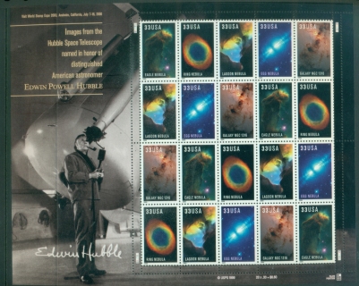 USA-2000-Edwin-Hubble-1889-1953-Images-from-the-Hubble-Space-Telescope-pane-MUH-XL-Shipping