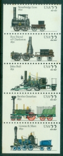 USA-1987-Locomotives-booklet-pane-MUH