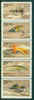 USA-1991-Fishing-Flies-booklet-pane-MUH
