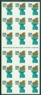 USA-1991-Liberty-Torch-Self-Adhesive-booklet-pane