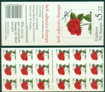 USA-1991-Rose-PS-booklet-MUH