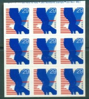 USA-1992-Eagle-PS-booklet-block-9-MUH