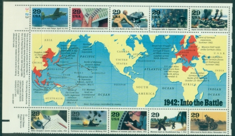 USA-1992-History-of-World-War-II-1942-Into-the-Battle-MUH-XL-Shipping