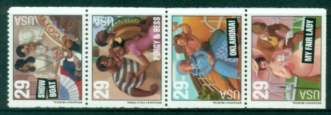 USA-1993-Legends-of-American-Music-Musicals-booklet-pane-MUH