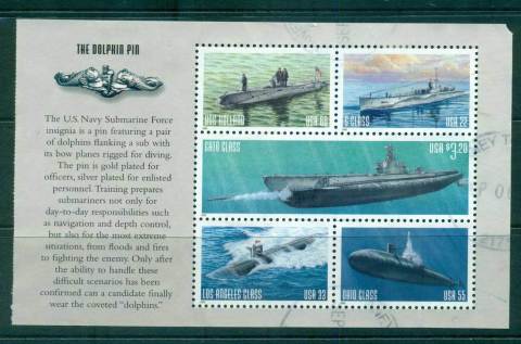 USA-2000-Sc3373-77a-Submarine-Booklet-pane-5-TRC-fault-FU-lot53658