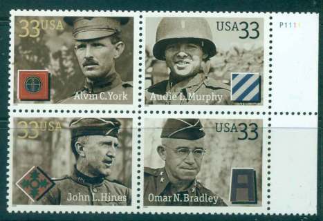 USA-2000-Sc3393-6-Distinguished-Soldiers-Blk-4-MUH-lot48770