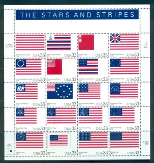 USA-2000-Sc3403-The-Stars-Stripes-Pane-20-MUH-lot53687