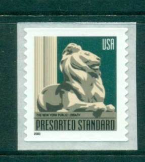 USA-2000-Sc3447-New-York-Public-Library-Lion-ex-Coil-MUH-lot53651