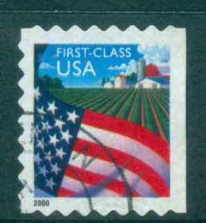 USA-2000-Sc3449-34c-Flag-over-Farm-Die-cut-8-FU-lot48808