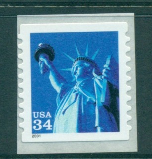 USA-2000-Sc3453-Statue-of-Liberty-Die-cut-10-vert-MUH-lot53657