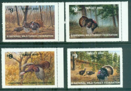 USA-2000-Wild-Turkey-Federation-Stamps-MUH