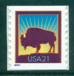 USA-2001-Sc3475-21c-American-Buffalo-Coil-Die-Cut-8-5-vert-MUH-lot53698