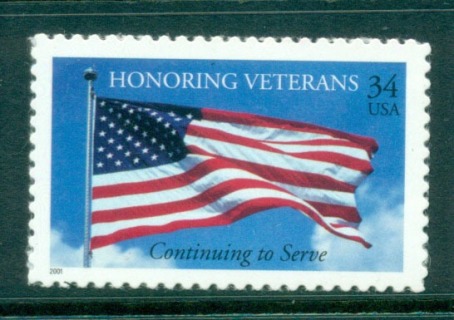 USA-2001-Sc3508-Honouring-Veterans-MUH-lot53753