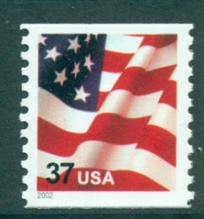 USA-2002-Sc3631-37c-Flag-Coil-Perf-10-vert-MUH-lot53784