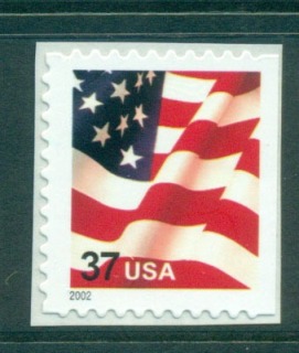 USA-2002-Sc3634-37c-Flag-ex-Booklet-Die-cut-11-MUH-lot53788