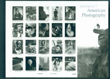 USA-2002-Sc3649-Masters-of-American-Photography-Pane-20-MUH-lot33734