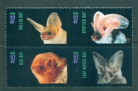 USA-2002-Sc3661-64-American-Bats-Blk-4-MUH-lot53835