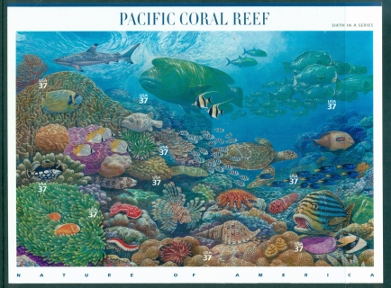 USA-2004-Sc3831-Pacific-Coral-Reef-Pane-10-MUH-lot33721