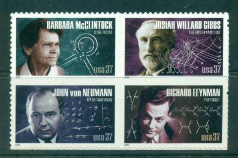 USA-2005-Sc3906-09-American-Scientists-Blk-4-MUH-lot53983