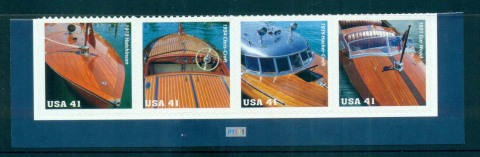 USA-2007-Sc4160-63-Vintage-Mahogany-Speedboats-Str-4-MUH-lot52897