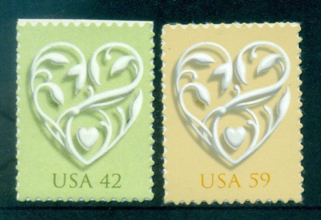 USA-2008-Sc4271-72-Wedding-Hearts-MUH-lot52932