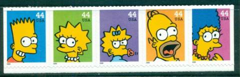 USA-2009-Sc4399-403-The-Simpsons-Str-5-MUH-lot52967