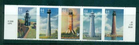 USA-2009-Sc4409-13-Gulf-Coast-Lighthouses-Str-5-MUH-lot52968