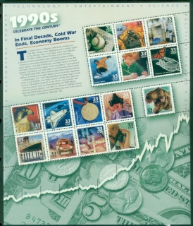 USA-2000-Celebrate-the-Century-1990s-In-Final-Decade-Cold-War-Ends-Economy-Booms-MS-MUH-XL-Shipping