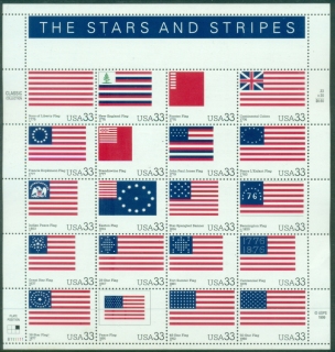 USA-2000-Stars-Stripe-Pane-MUH-XL-Shipping